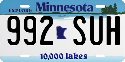 MN license plate 992SUH