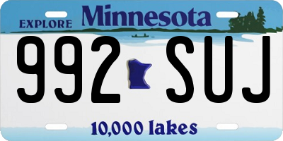 MN license plate 992SUJ