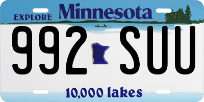 MN license plate 992SUU