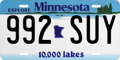 MN license plate 992SUY