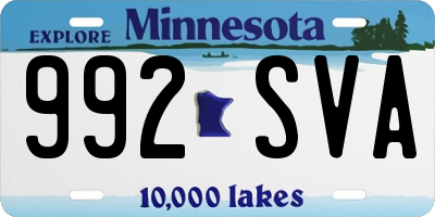 MN license plate 992SVA