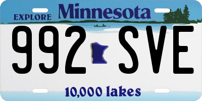 MN license plate 992SVE