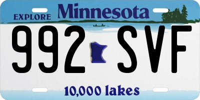 MN license plate 992SVF