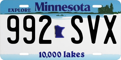 MN license plate 992SVX