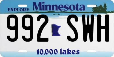 MN license plate 992SWH