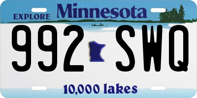 MN license plate 992SWQ