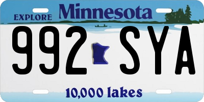 MN license plate 992SYA