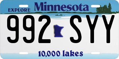 MN license plate 992SYY
