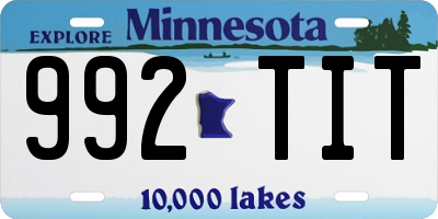 MN license plate 992TIT