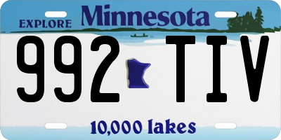 MN license plate 992TIV