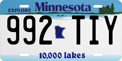 MN license plate 992TIY