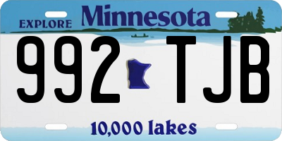 MN license plate 992TJB