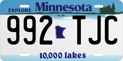 MN license plate 992TJC