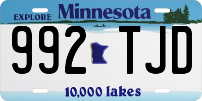 MN license plate 992TJD