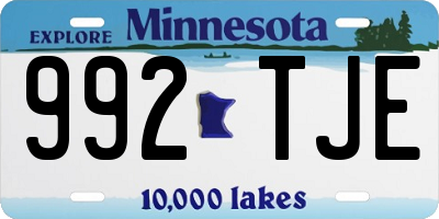 MN license plate 992TJE