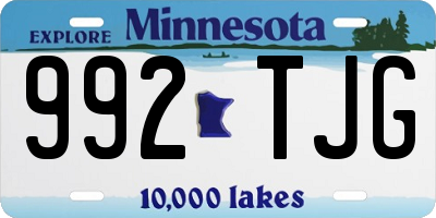 MN license plate 992TJG