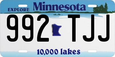 MN license plate 992TJJ