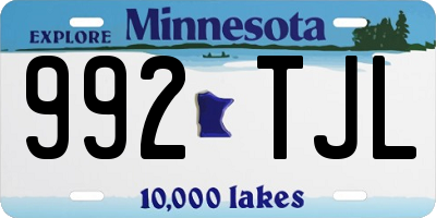 MN license plate 992TJL