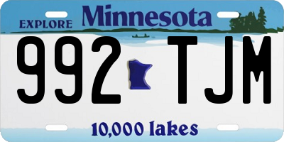 MN license plate 992TJM