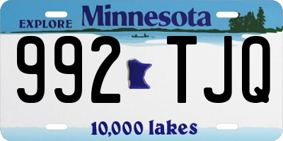 MN license plate 992TJQ