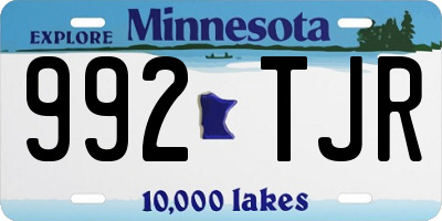 MN license plate 992TJR