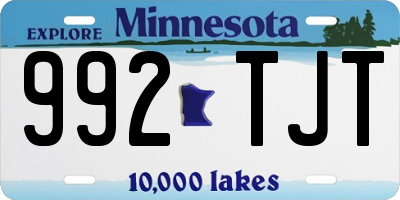 MN license plate 992TJT