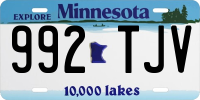 MN license plate 992TJV