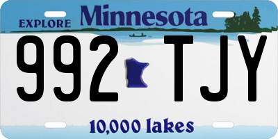 MN license plate 992TJY