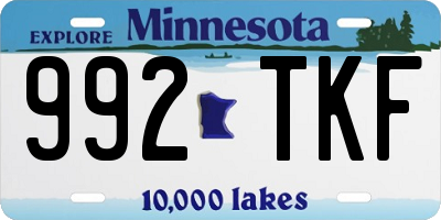 MN license plate 992TKF