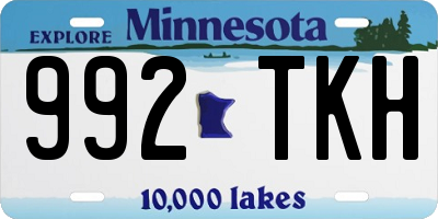 MN license plate 992TKH