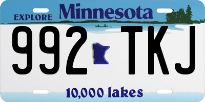 MN license plate 992TKJ