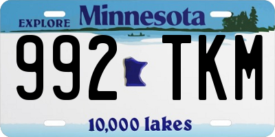 MN license plate 992TKM