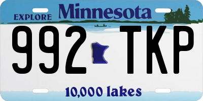 MN license plate 992TKP