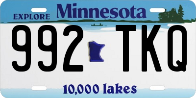 MN license plate 992TKQ