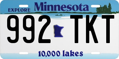 MN license plate 992TKT