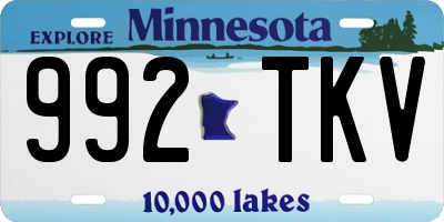 MN license plate 992TKV