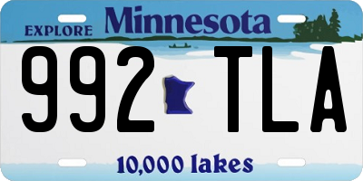 MN license plate 992TLA