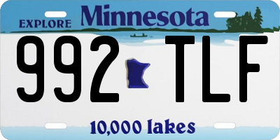 MN license plate 992TLF