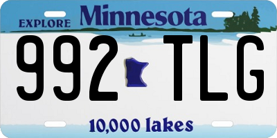 MN license plate 992TLG