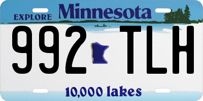 MN license plate 992TLH