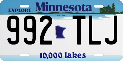 MN license plate 992TLJ