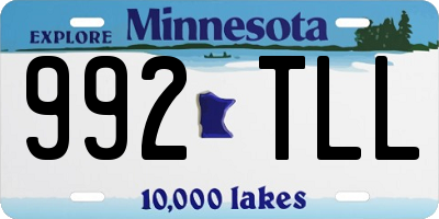 MN license plate 992TLL