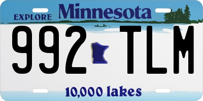 MN license plate 992TLM