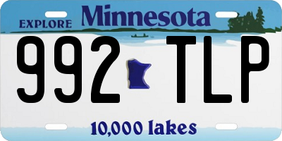 MN license plate 992TLP