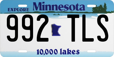 MN license plate 992TLS