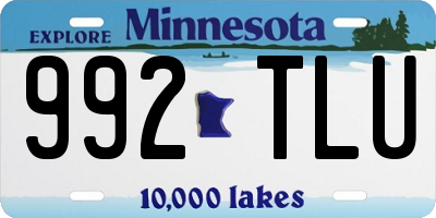 MN license plate 992TLU