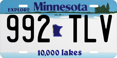 MN license plate 992TLV