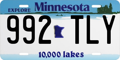 MN license plate 992TLY