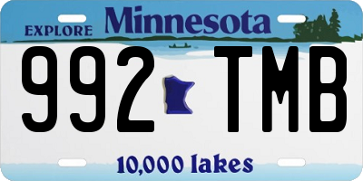 MN license plate 992TMB
