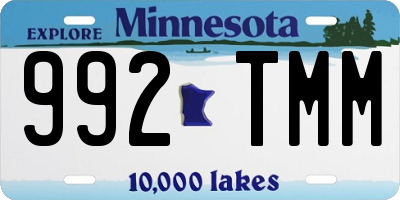 MN license plate 992TMM